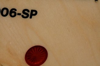 This is a SP (Sun Process) made playfield.<br />These letters are under the apron on the left side.<br />This is a Dr. Who playfield.
