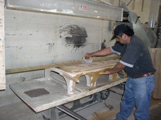 Gene’s reproduction Big Bang Bar playfields getting made.<br />Playfields getting made in Chicago at the Churchill factory.